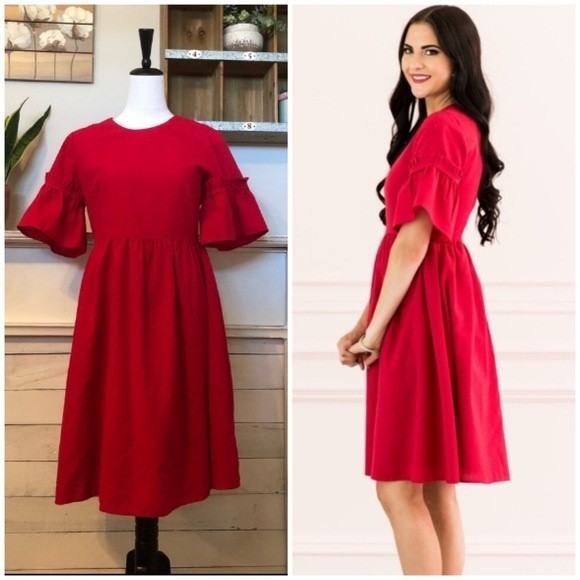 Rachel Parcell Dresses & Skirts - Rachel Parcell Liberty Fit and Flare Red Dress M Valentine’s Day